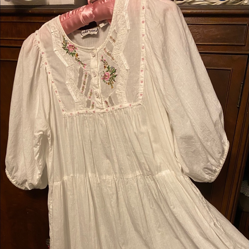 SOLD Vintage 1970s 80s Starina India Dress - Picture 8 of 9